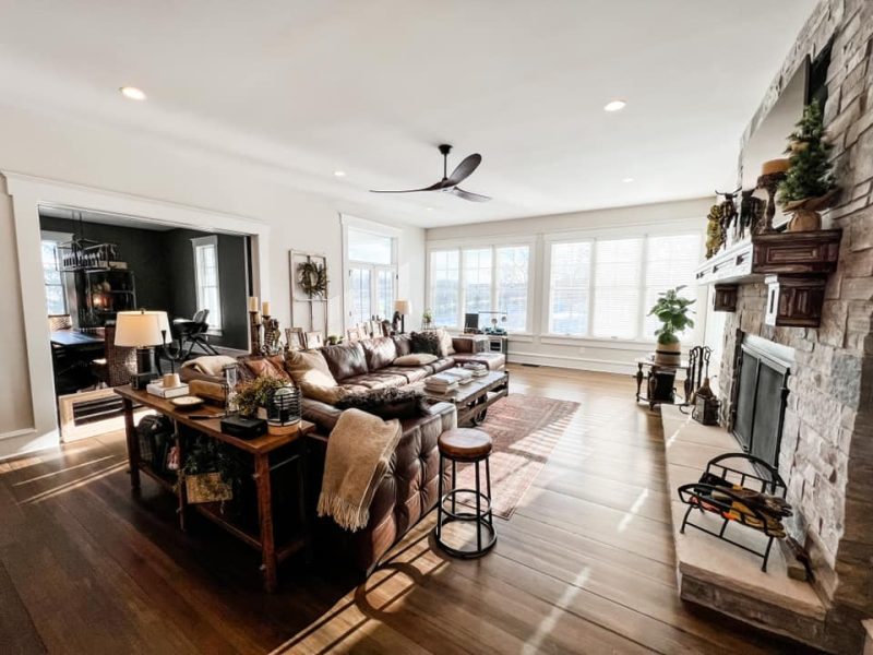 Living room Renovation at Maple Hill Farm in Historic Farmhouse