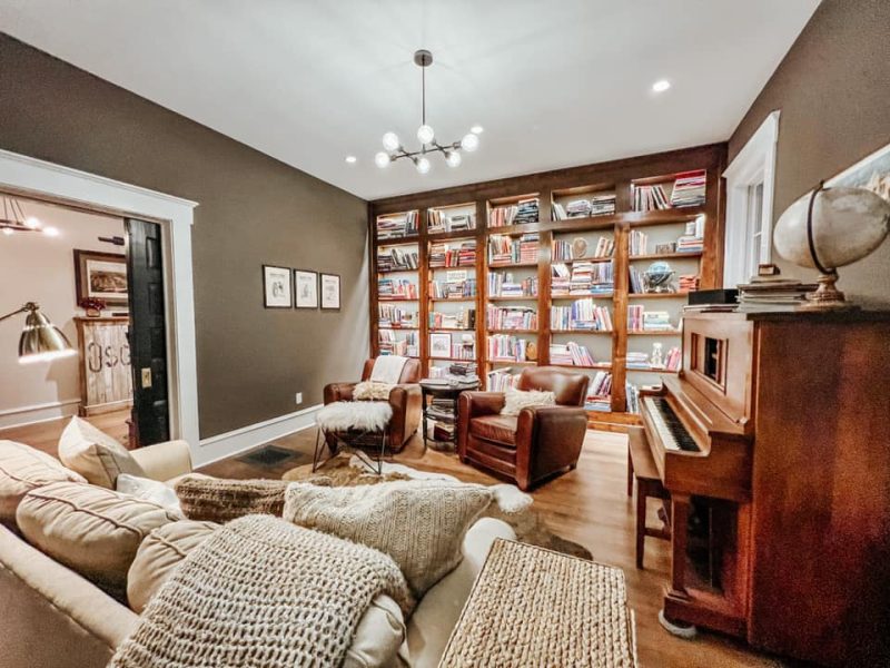 Living room Renovation at Maple Hill Farm in Historic Farmhouse