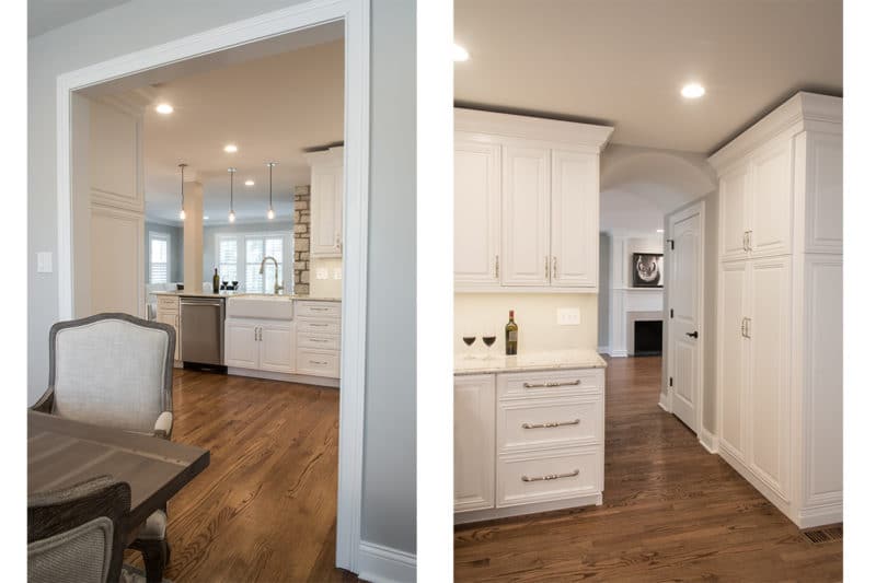Two-Story home Kitchen renovation before-after photo