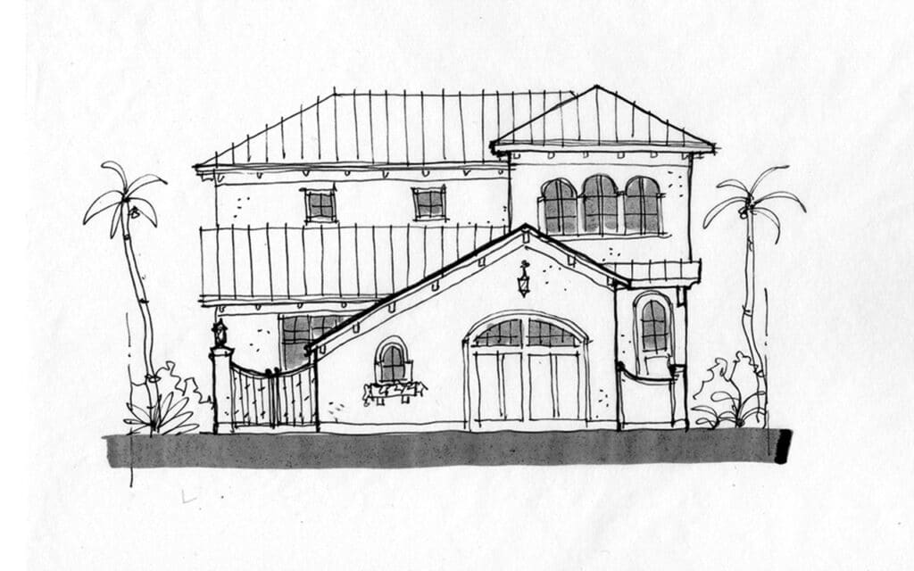 Thumbnail of http://Rough%20pencil%20design%20for%20Custom%20Beach%20House%20in%20Belize