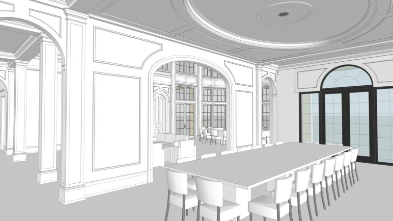 3d design's backside view of new kitchen