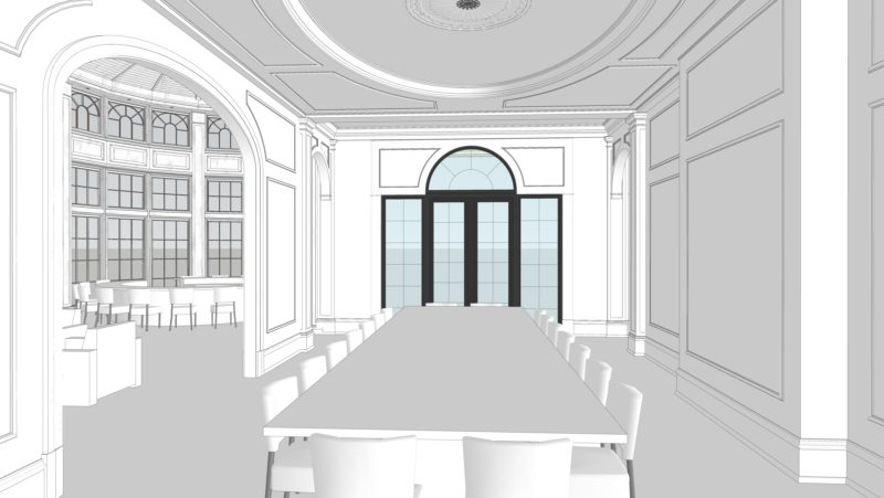 3d side view of new kitchen