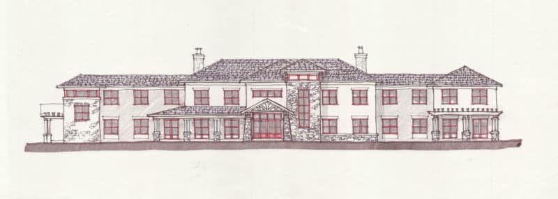 Initial schematic design for Cedar Lake Conference Center Development