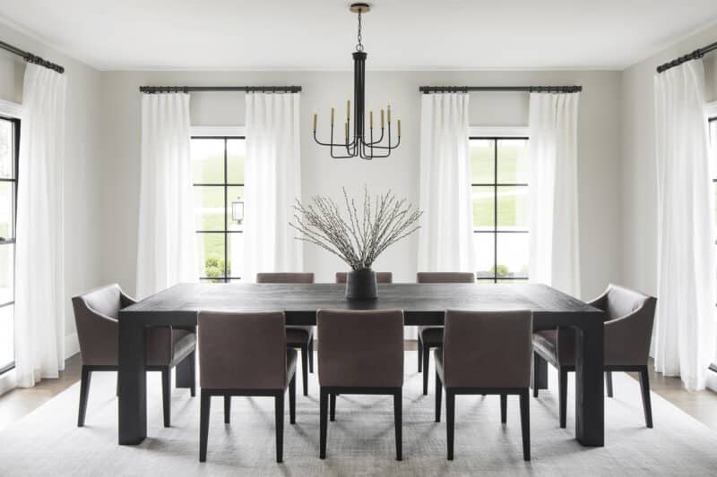 Dining table with Backyard view from window