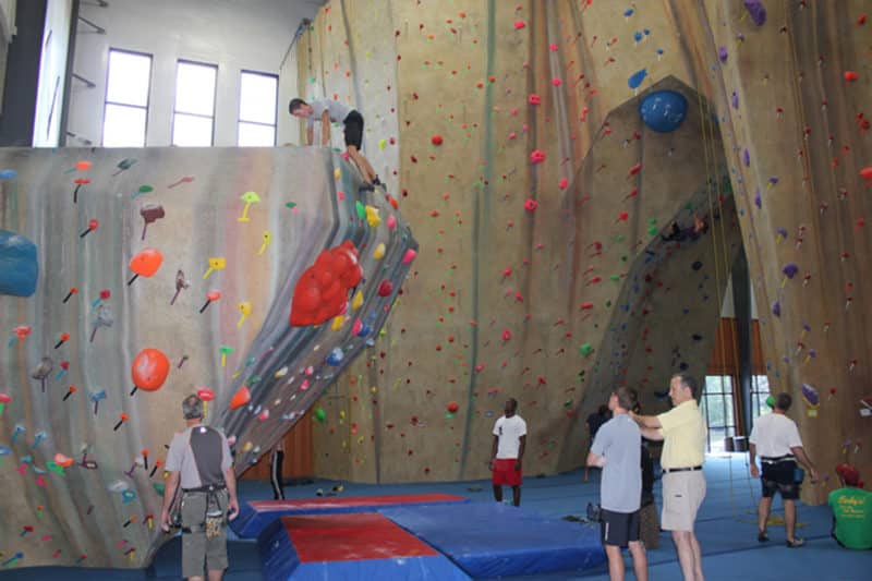 multi-colored handholds Climbing