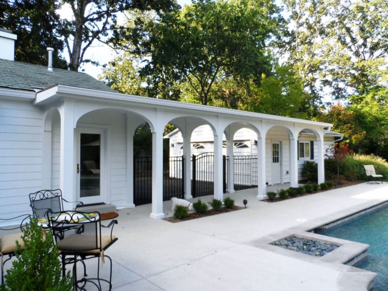 Backyard with pool