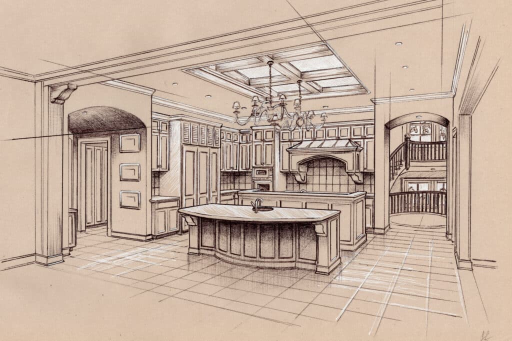 Thumbnail of http://French%20country-style%20custom%20home's%20kitchen%20sketch