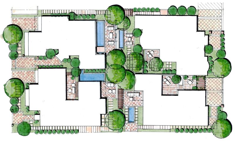 2nd design option for Ground floor space design - Luxury Multi-Family Residential Design