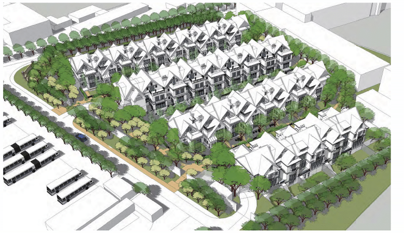 Multi-Family Design on paper drawing with Custom Single Family Attached House