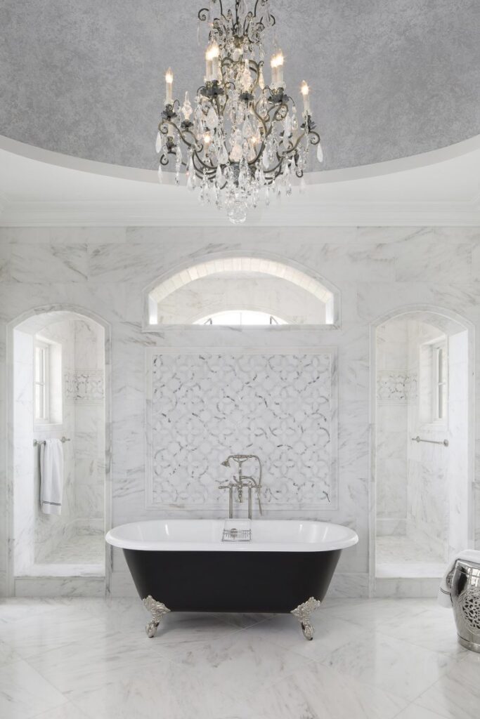 Thumbnail of http://Front%20view%20of%20Custom%20bathroom%20with%20white%20stones
