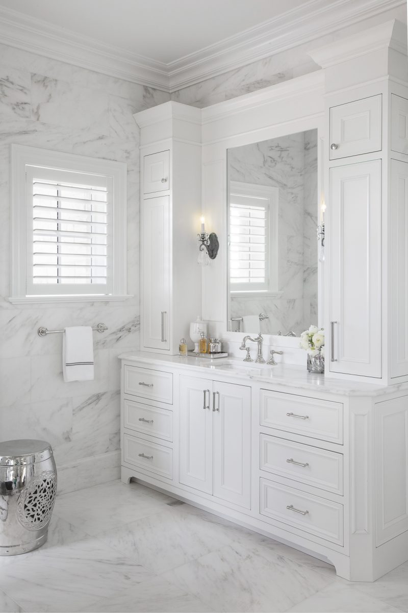 Custom dressing table with white color furniture