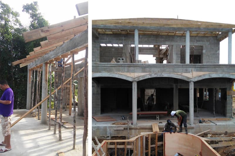 First floor construction in progress photo for Custom Beach House