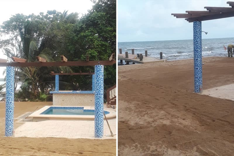 Beach side pool