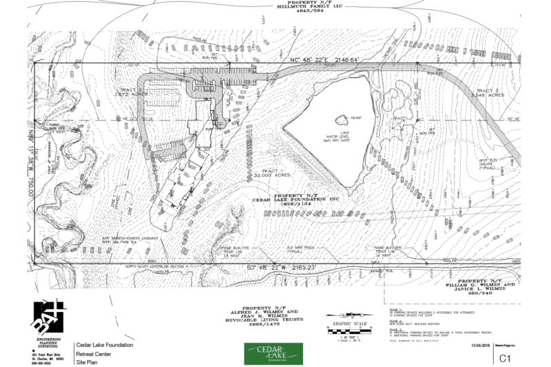 Site plan paper for Cedar Lake Conference Center Development