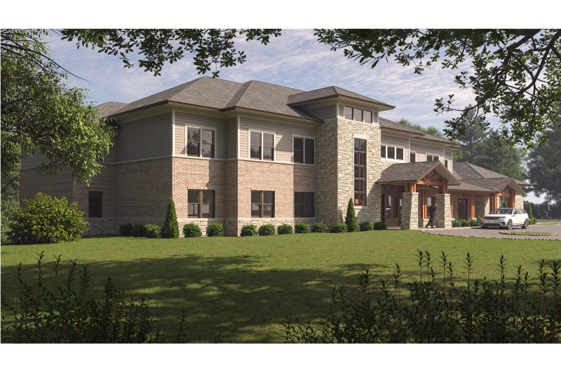 Left view 3d design for Cedar Lake Conference Center Development