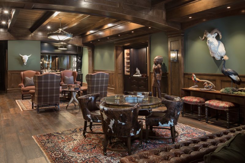 Custom Living room with dining design