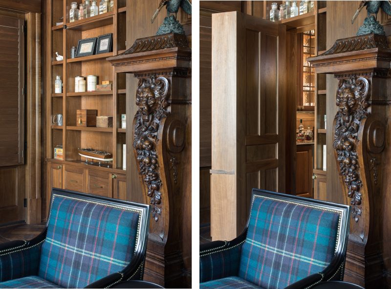 St. Louis residential architecture custom homes office hidden door